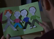 Lexi Pearce's fathers day card for Ben Mitchell (featuring Callum Highway and Jay Brown).