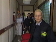 Angie Watts arriving at the resuscitation and emergency department in 1986