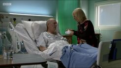 Les Coker in Hospital (30 June 2016)