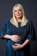 Sharon pregnant with Albie Watts