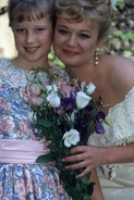 Debbie with Clare on her wedding day (1994)