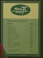 Minute Mart Price List (2015)