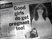 Michelle Fowler Pregnant News Clipping (1985)