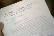 Walford General Hospital Letter (20 September 1988)