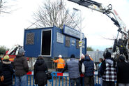 Branning Brothers portacabin removed (2014)