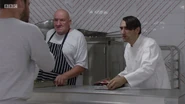 The actor John Merit also appeared as a cook (24 September 2018)
