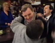 Colin and Pete Beale have a fight, February 1988. Den Watts breaks it up.