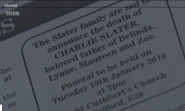 Charlie Slater's Obituary (2016)