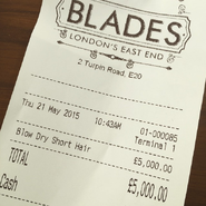 Blades Receipt, as seen on Matt Di Angelo's Instagram - the price tag is a joke. (2015)