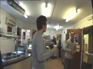 Matt Di Angelo in the Canteen with Perry Fenwick