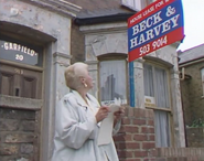 20 Albert Square - Pat Butcher notes that the lease is up for sale through Beck & Harvey estate agents (20 July 1989)