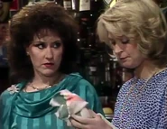 Angie with Kathy Beale (16 May 1985)