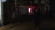 Stacey walking through Turpin Road at night. February 2015.