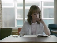 Michelle Fowler sitting her O-Level exam at the hospital in 1986