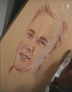 Colin Russell's Drawing of Barry Clark (14 January 1988)