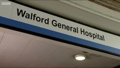 Walford General Hospital sign (2014)