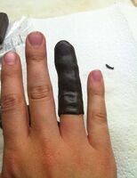 Finger wrapped.