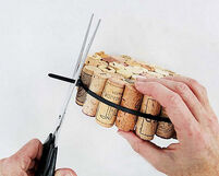 Tie String Around Glued Corks