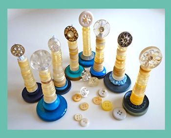 Button Hannukah Candles