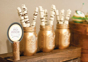 Gold-mason-jars