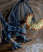Ourelonastrix.jpg (44 KB) The blue dragon prophet Ourelonastrix and Hezcalipa gaze on a prophecy mark as they unravel the Draconic Prophecy during the Age of Demons.