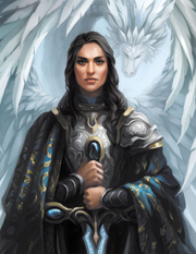 Tira Miron and the couatl by Katerina Poliakova