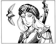 Changeling bard portrait