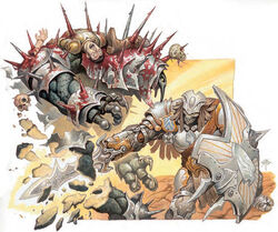 Warforged paladin and cadaver collector