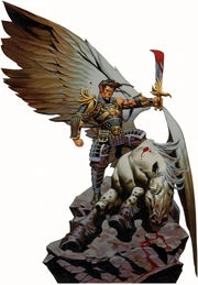 A cultist of a radiant idol slaying a .