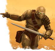 A warforged warrior, such as those found among the Blades.