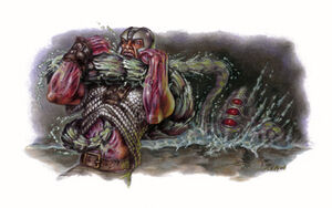 An aboleth ensnaring a new slave.