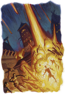 The Fire Storm, an event where the Battalion used an artifact to call down meteor swarms on Stormreach.