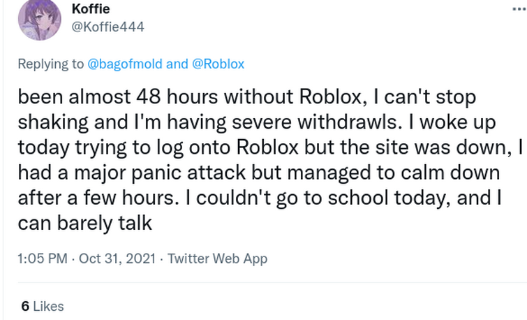 roblox shutting down has ruined a life