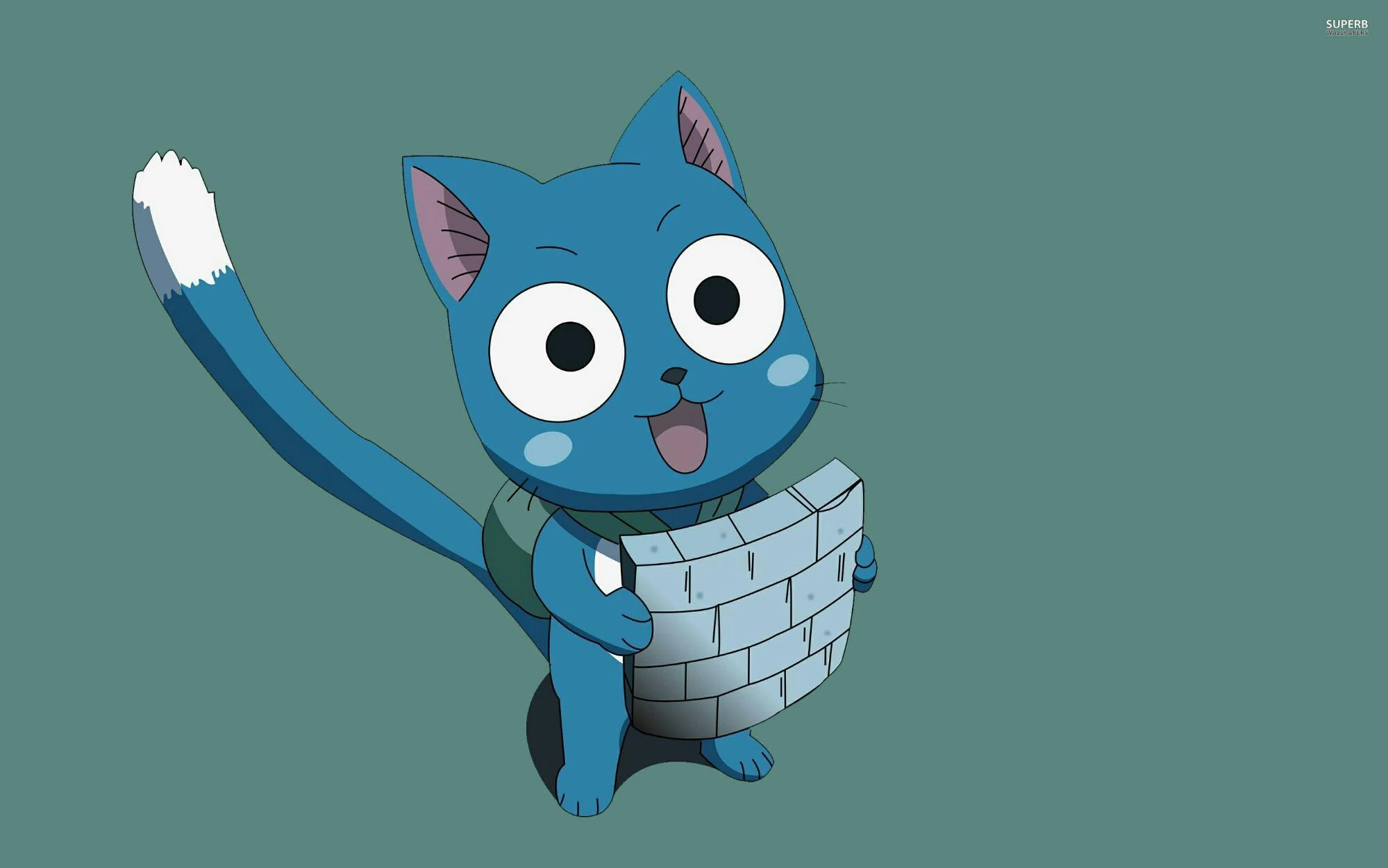 Happy is one the cutest exceeds and a member of Fairy tail, I adore him  much.?? Aye! Sir? | Fandom, image size:1999x1250