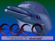 Ecco depicted on the Ecco the Dolphin title screen.