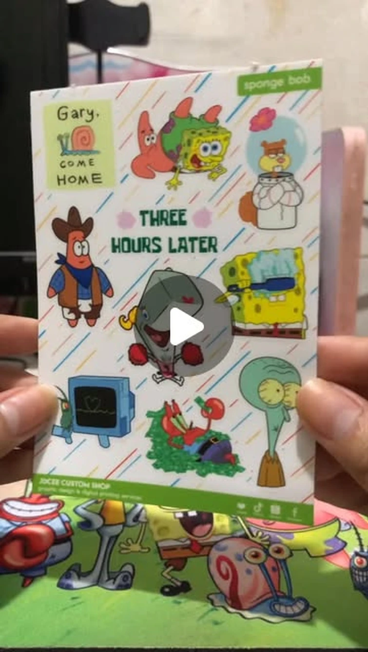 Jasmine Vargas on Instagram: "Currently experiencing a high level of commitment issues... with these STICKERS’ ✨👀  SPONGEBOB Sticker: https://s.lazada.com.ph/s.FP7EI GARY Sticker: https://s.lazada.com.ph/s.FP7xS  #spongebobsquarepants #spongebob #nicke...