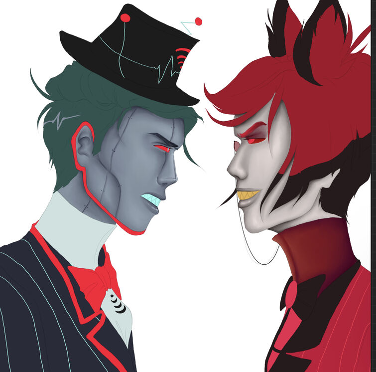 Ik it’s random but should I finish this Vox vs Alastor art? | Fandom