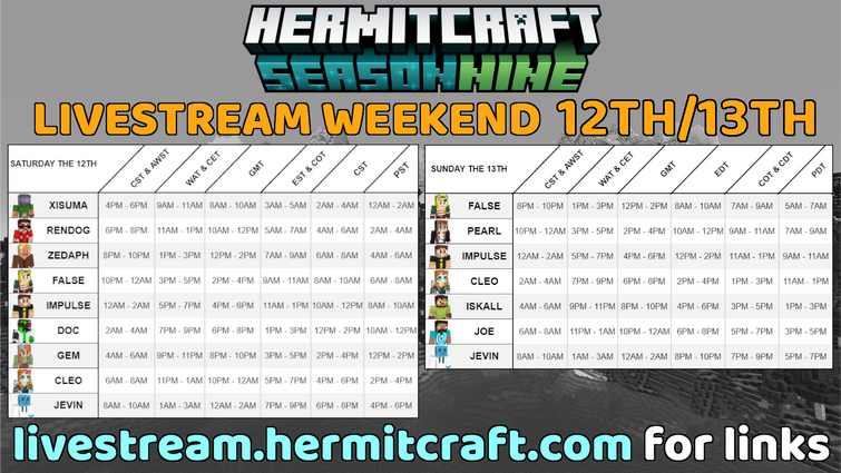 Hermitcraft Livestream Weekend 12th 13th March 2022 Fandom