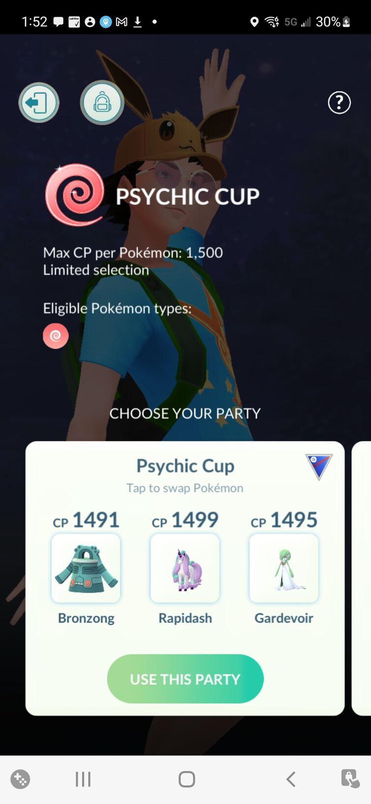 Pokemon GO best team for Psychic Cup