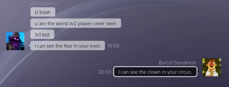 Lol I Was Watching This Guy Defeat Toxic Players And He Responded To A Toxic Player Saying This Lol Fandom - 1v1 bot roblox