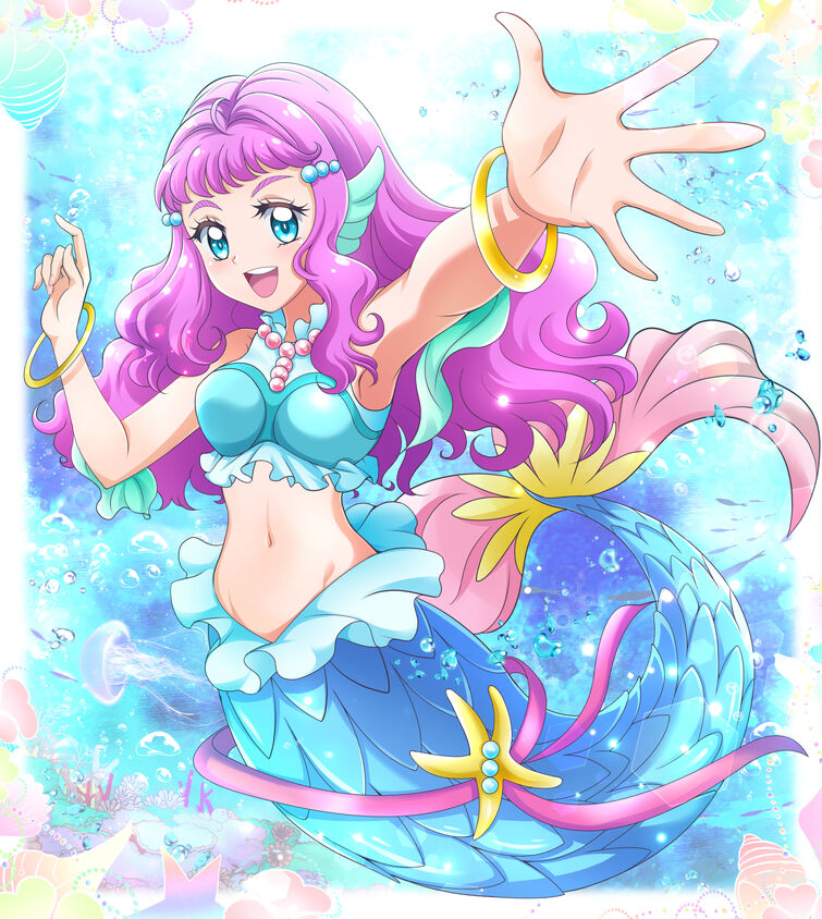Laura In Tropical Rouge Precure Turning From Mermaid To Human Idk And Human To Precure In Ep 8820