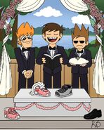 Laurel's shoes in a recent Eddsworld tweet, with one of them marrying Shoe.