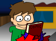 Edd receives a comic book.