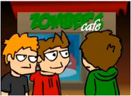 Edd decides to get something to eat at Zombee's.