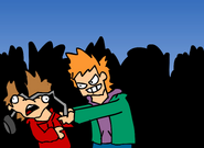 Matt caves a Tord clone's head in with a golf club.