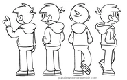 Drawings of Edd by Paul ter Voorde.