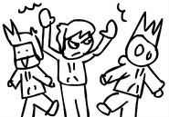 Edd slapping Tord and Tom