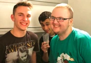 Jack Howard, Dom Fera, and Edd at a New Year's Party, January 1, 2012.