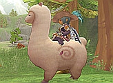 Llama time! Bard riding a llama.