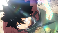 Shiki using Satan Gravity in Anime